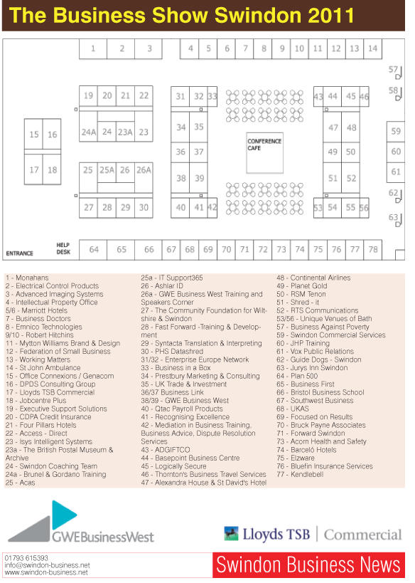 Download the Business Show floorplan and exhibitor list