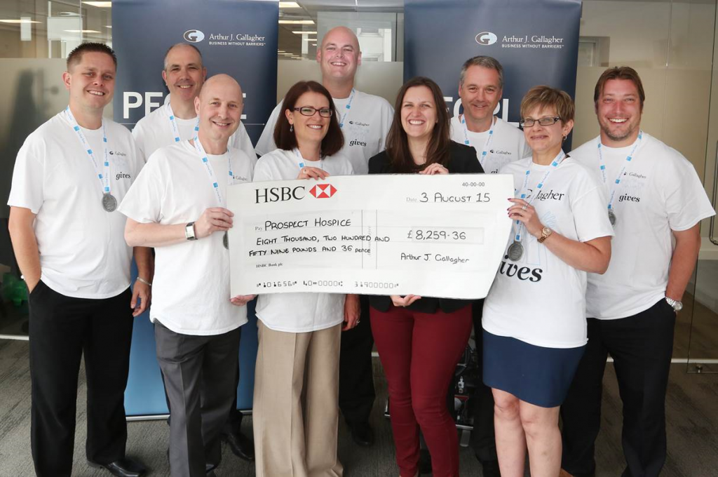 Arthur J. Gallagher team put best foot forward to raise funds for Prospect Hospice